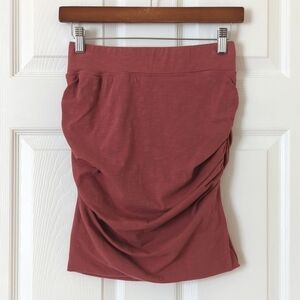 Sundry for Evereve Soleil High Waisted Ruched Soft Bodycon Mini Skirt Pink 1